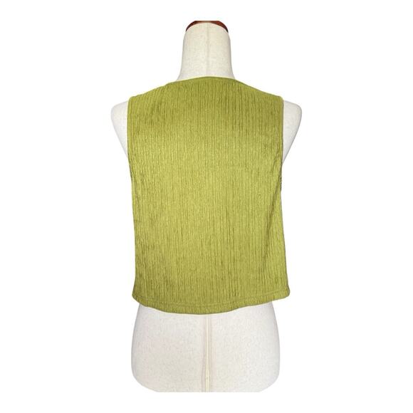 Commense Vest Top Tie Front Green Sleeveless Size S - Picture 3 of 6